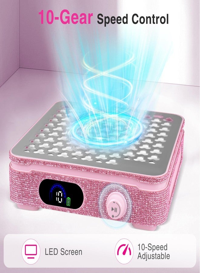 imene Rechargeable Nail Dust Collector, Cordless Dust Collector Nail Tech, 10 Levels Speed Low Noise & Strong Suction Nail Fan Dust Collector, Nail Vacuum Duster Professional Dust Collector for Salon, Home - Image 5